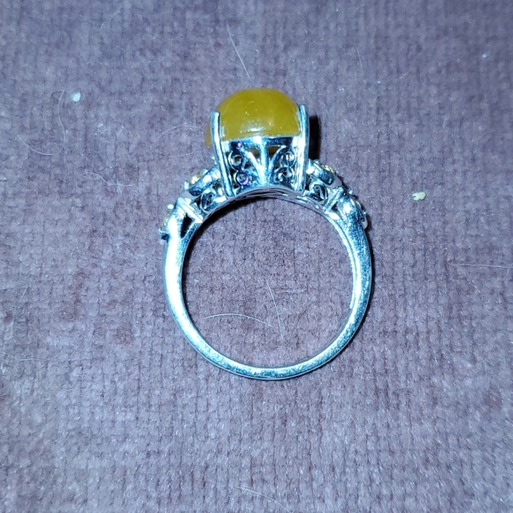 Sterling silver size 11 Jade ring - Picture 2 of 4